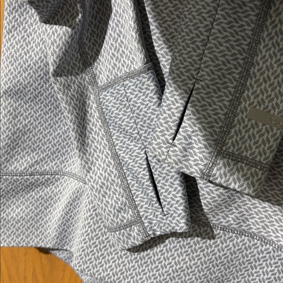 Avalanche Gray Patterned Cowl Neck with Yellow Trim Womens S  sweater - Picture 4 of 5